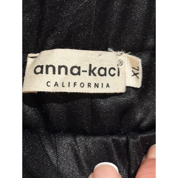 Anna Kaci CA Black Sequin Pants Sz XL Holiday Formal Cocktail Party Glam City - Picture 6 of 9